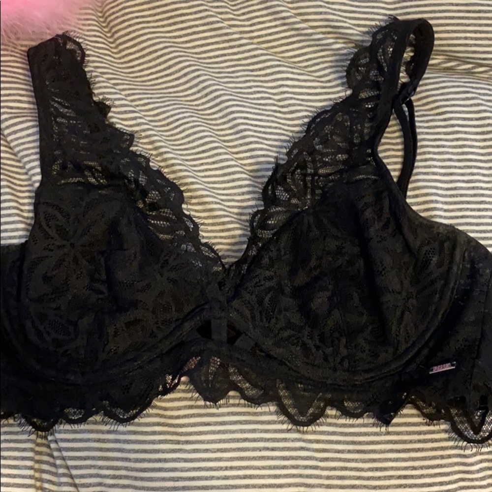 Vs Pink black bralette